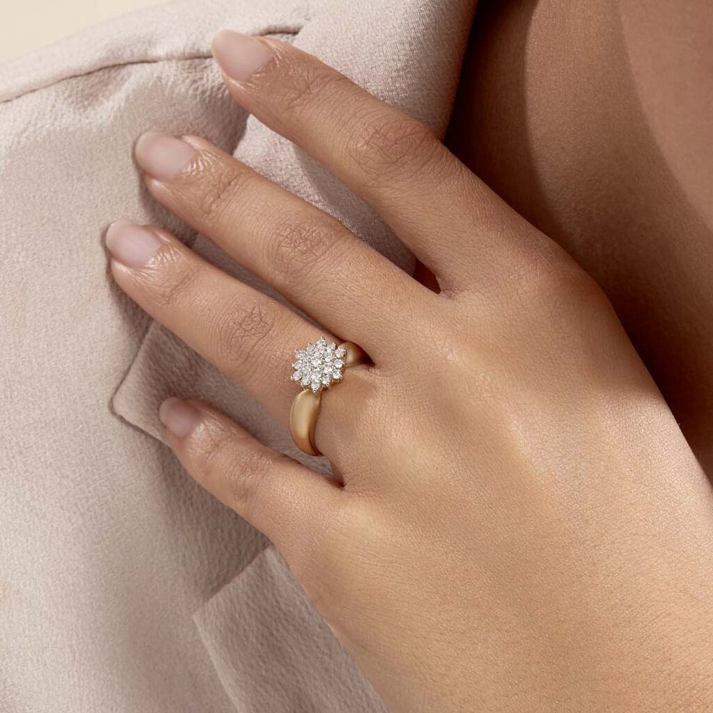 Bague Rasha Or Jaune Diamant - Bagues avec pierre Femme | Histoire d’Or