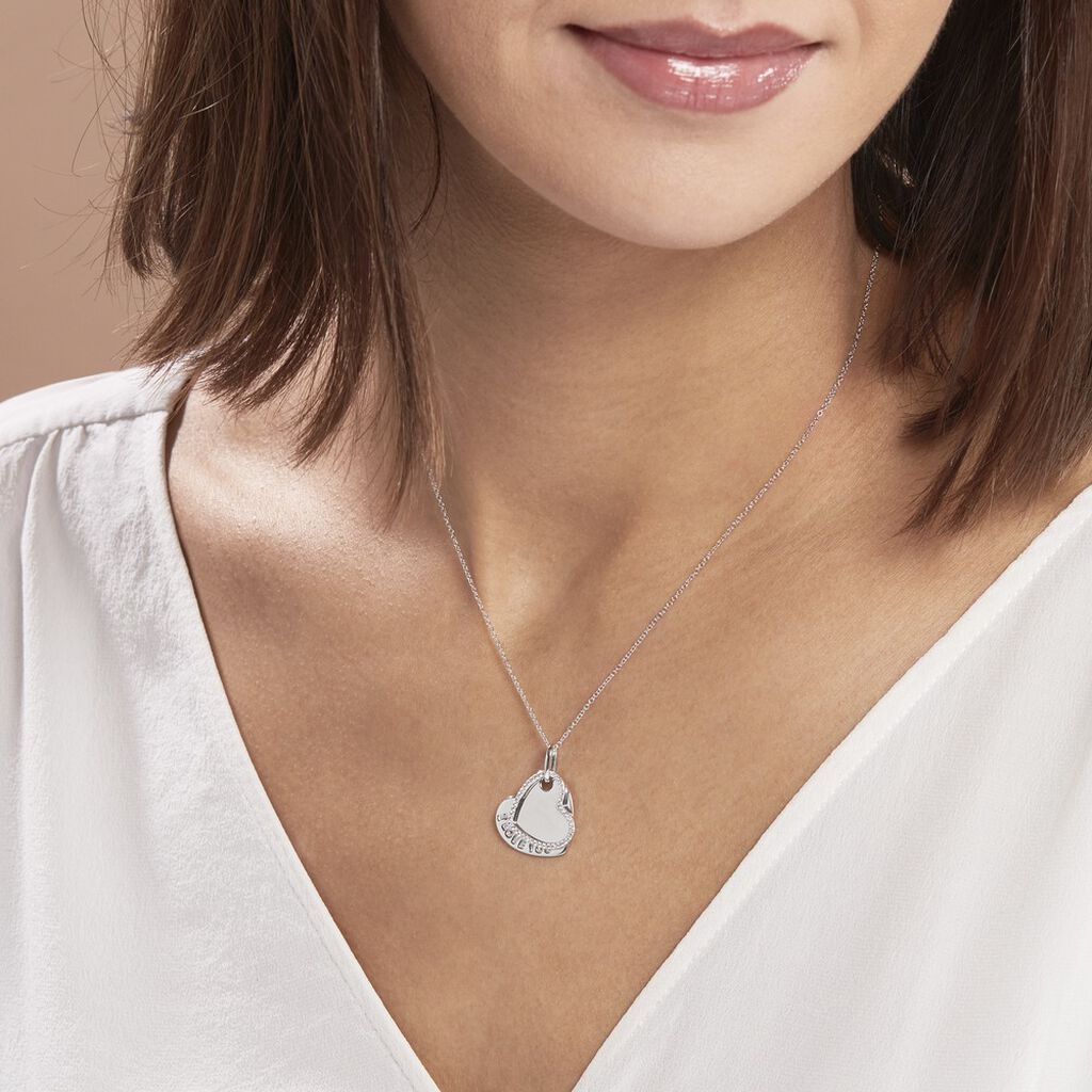 Collier Danael Argent Blanc Oxyde De Zirconium - Colliers fantaisie Femme | Histoire d’Or