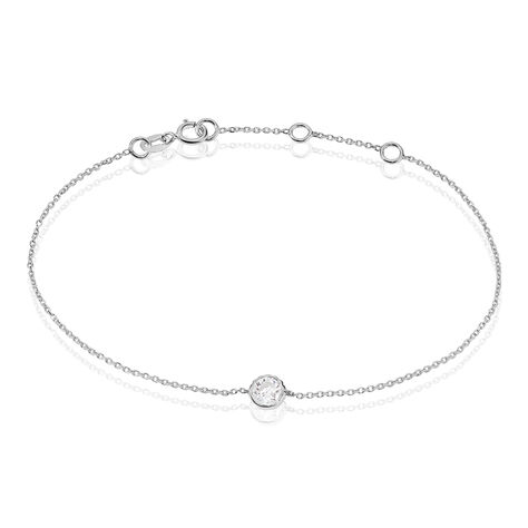 Bracelet Kadidia Or Blanc Oxyde De Zirconium - Bracelets Femme | Histoire d’Or