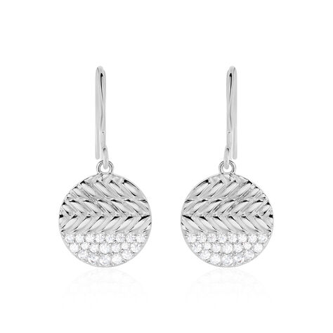Boucles D'oreilles Pendantes Argent Henrick Oxydes De Zirconium - Boucles d'oreilles fantaisie Femme | Histoire d’Or