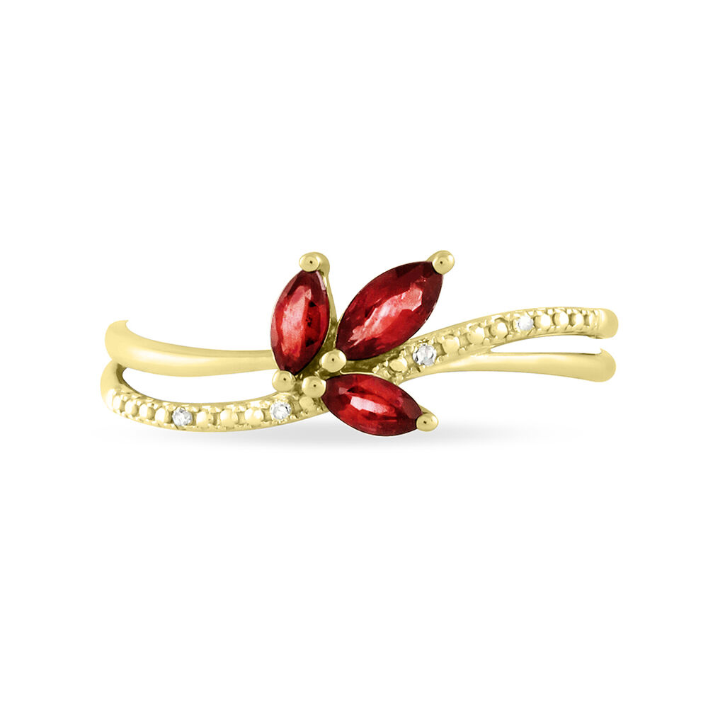 Bague Angie Or Jaune Rubis Et Diamant - Bagues avec pierre Femme | Histoire d’Or
