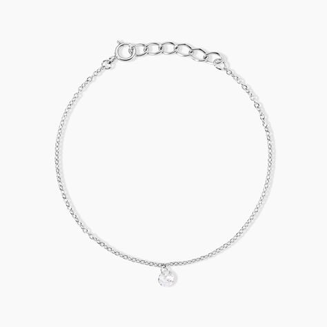 Bracelet Court Argent Blanc Constantin Oxyde De Zirconium - Bracelets Femme | Histoire d&rsquo;Or