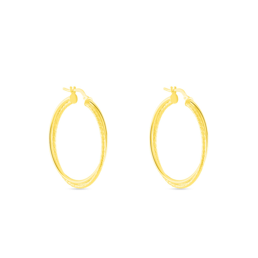 Créoles Maelia Or Jaune - Boucles d'oreilles créoles Femme | Histoire d’Or