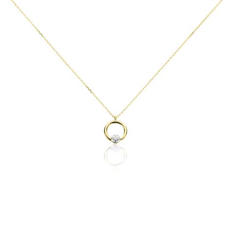 Collier Gisa Jaune Diamant Blanc - Colliers Femme | Histoire d’Or