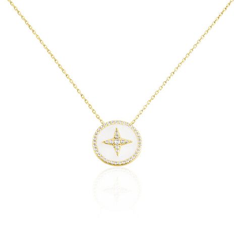 Collier Sweet Rosace Or Jaune Oxyde De Zirconium - Colliers Femme | Histoire d&rsquo;Or