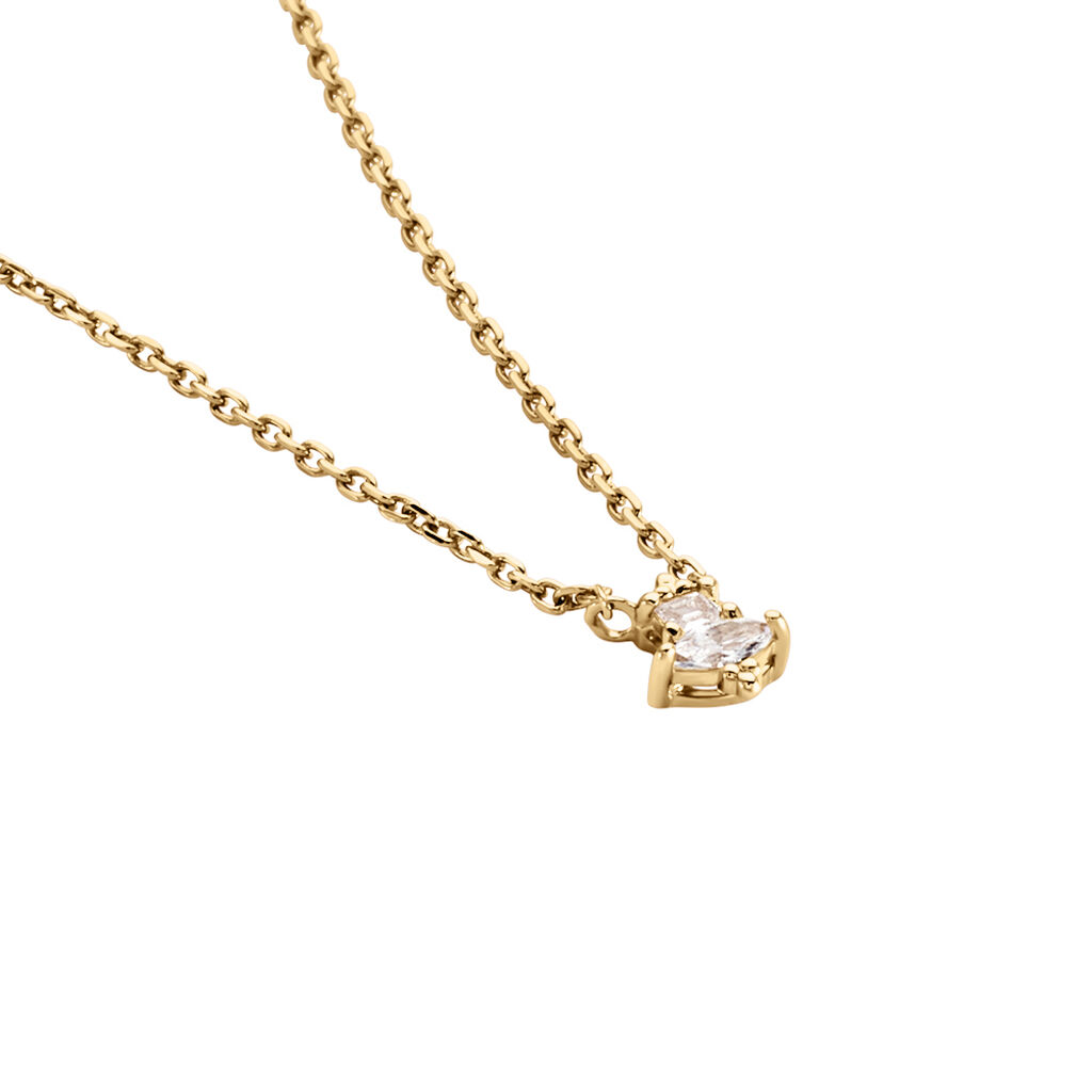 Collier &eacute;clat Perl&eacute; Plaqu&eacute; Or Oxyde De Zirconium - Colliers Femme | Histoire d&rsquo;Or