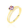 Bague Anatoline Or Jaune Oxyde De Zirconium Et Amethyste
