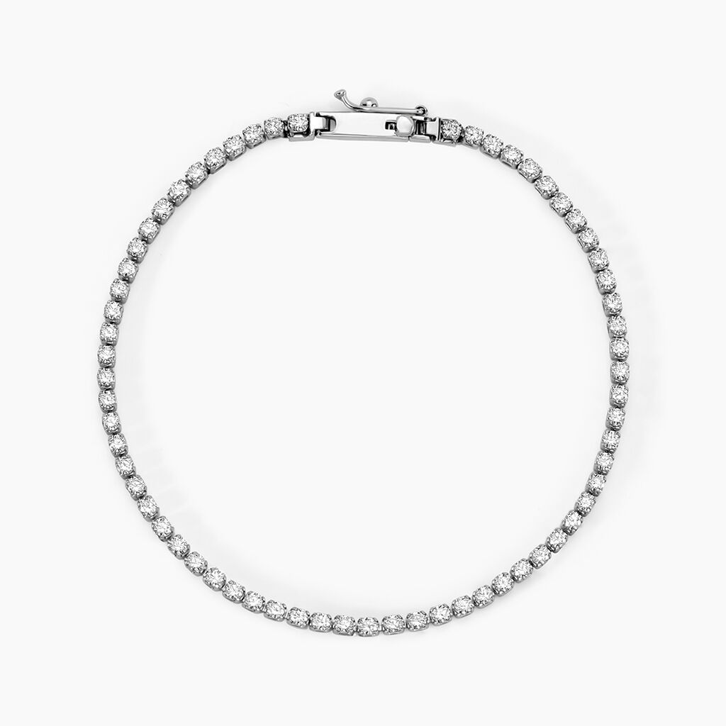 Bracelet Charline Or Blanc Oxyde De Zirconium - Bracelets Femme | Histoire d&rsquo;Or