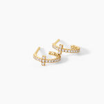 Cr&eacute;oles Like A Virgin Argent Dor&eacute; A L'Or 750/1000 Oxyde De Zirconium - Boucles d'oreilles cr&eacute;oles Femme | Histoire d&rsquo;Or