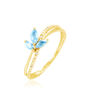 Bague Maura Or Jaune Topaze Et Diamant