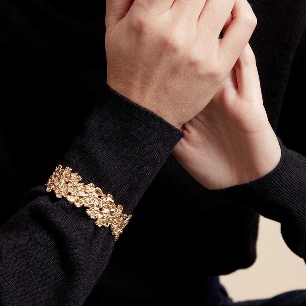 Jonc Dyonis Acier Jaune - Bracelets Femme | Histoire d’Or