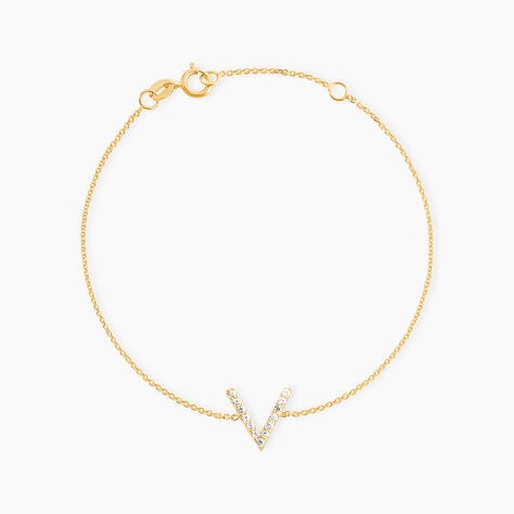 Bracelet Celene Or Jaune Oxyde De Zirconium - Bracelets Femme | Histoire d&rsquo;Or