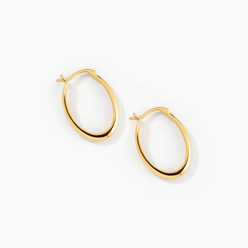 Cr&eacute;oles Beaumont Argent Dor&eacute; A L'Or 750/1000 - Boucles d'oreilles cr&eacute;oles Femme | Histoire d&rsquo;Or