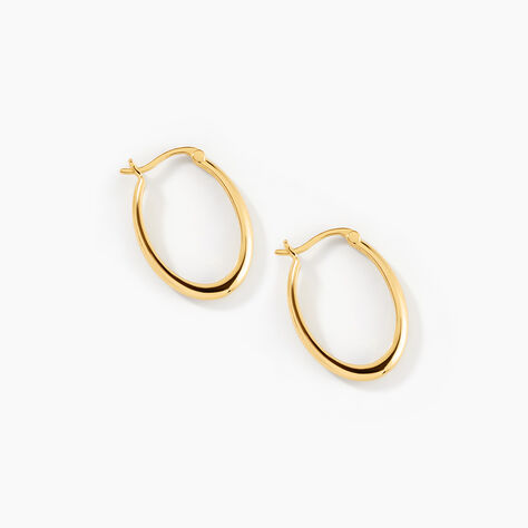 Cr&eacute;oles Beaumont Argent Dor&eacute; A L'Or 750/1000 - Boucles d'oreilles cr&eacute;oles Femme | Histoire d&rsquo;Or