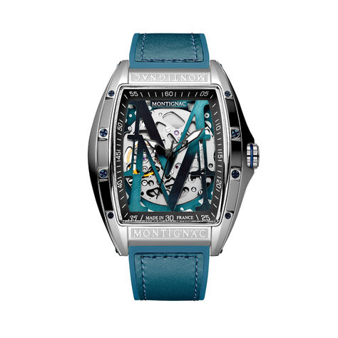 Montre Montignac Tonneau Auto Argenté - Nouveautés Homme | Histoire d’Or