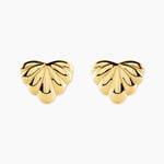 Boucles D'Oreilles Puces Strie Acier Jaune - Boucles d'oreilles fantaisie Femme | Histoire d&rsquo;Or