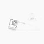 Boucles D'oreilles Puces Liana Or Blanc Diamant - Clous d'oreilles Femme | Histoire d&rsquo;Or
