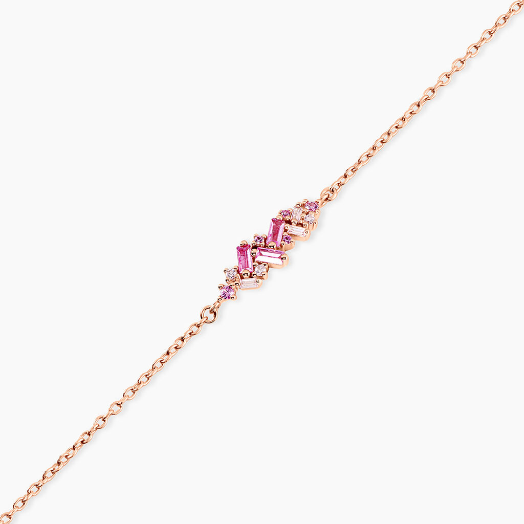 Bracelet Rio Argent Rose Oxyde De Zirconium - Bracelets Femme | Histoire d&rsquo;Or