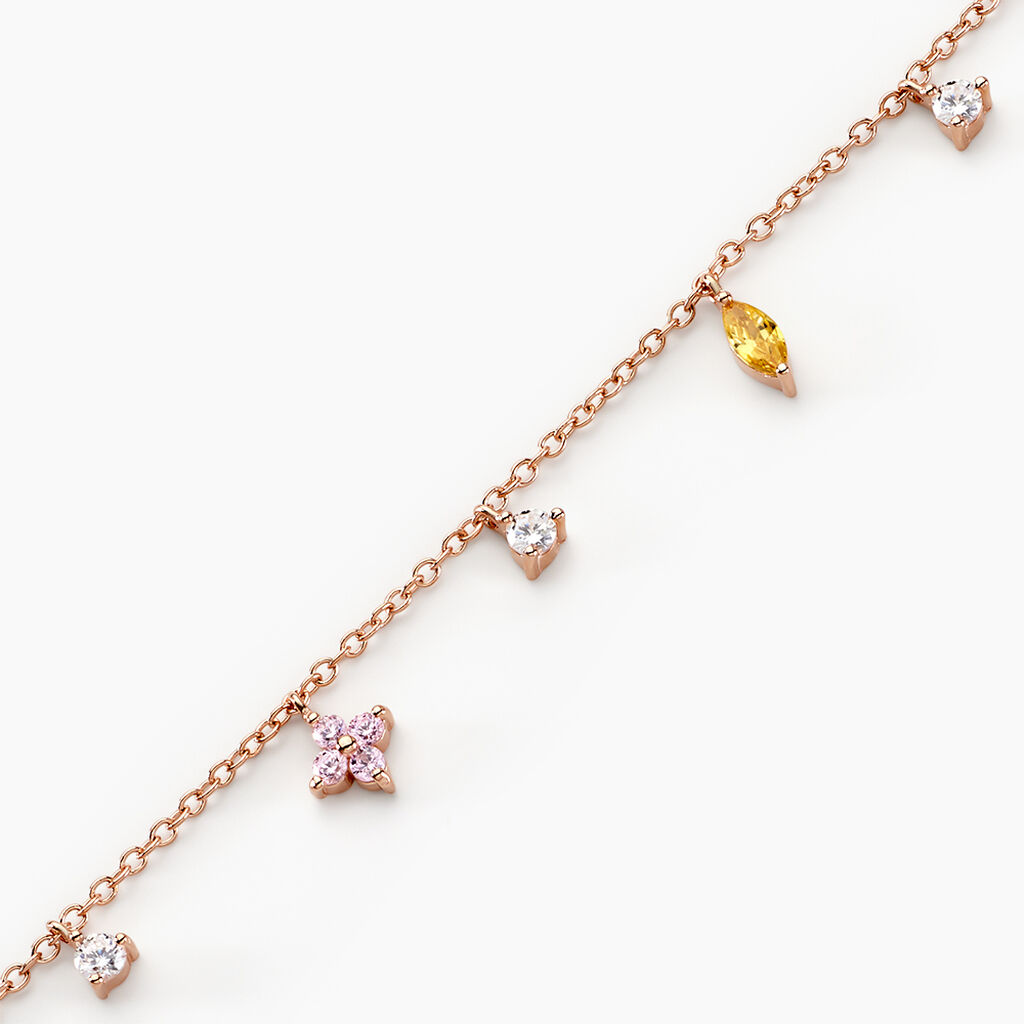 Bracelet Nimbe Argent Rose Oxyde De Zirconium - Bracelets Femme | Histoire d’Or