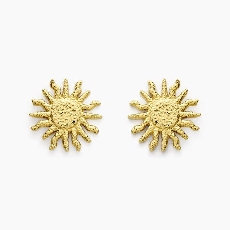 Boucles D'oreilles Puces Mermaid Acier Jaune - Boucles d'oreilles fantaisie Femme | Histoire d’Or