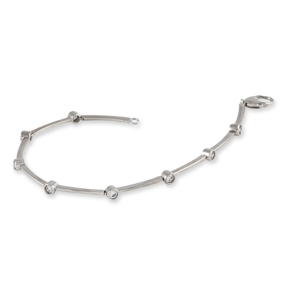 Bracelet Eshan Argent Blanc Oxyde De Zirconium - Bracelets Femme | Histoire d’Or
