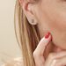 Boucles D'oreilles Puces Ovale Or Blanc Emeraude - Clous d'oreilles Femme | Histoire d’Or