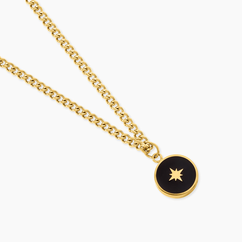 Collier Adelphine Acier Jaune - Bijoux sans pierre Femme | Histoire d&rsquo;Or