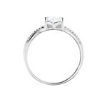 Bague Or Blanc Zandra Oxyde De Zirconium - Bagues solitaires Femme | Histoire d&rsquo;Or