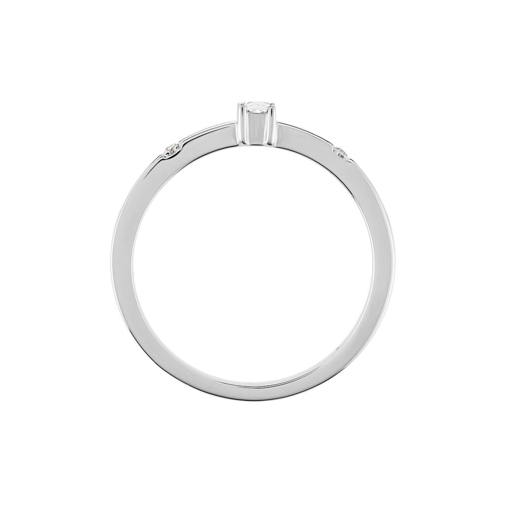 Bague Frey Argent Blanc Oxyde De Zirconium - Bagues solitaires Femme | Histoire d&rsquo;Or
