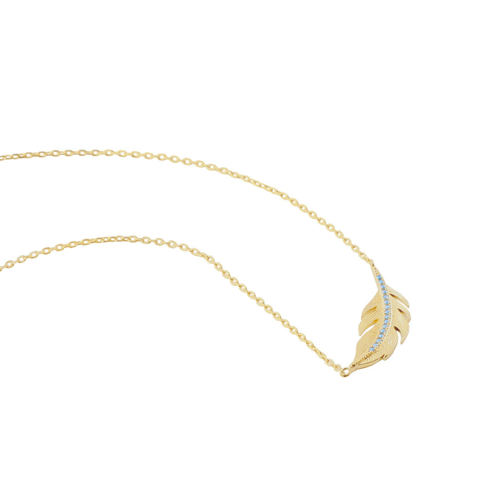 Collier Plaqué Or Raynal Pierres Artificielles - Colliers Plume Femme | Histoire d’Or