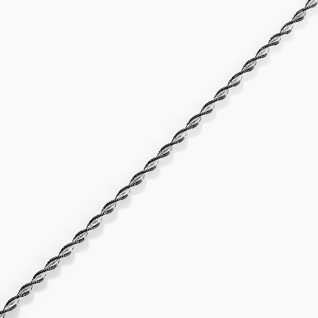 Bracelet Abie Torsade Argent Bicolore - Bracelets chaîne Femme | Histoire d’Or