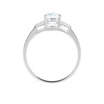 Bague Andreani Or Blanc Topaze Et Oxyde De Zirconium - Bagues solitaires Femme | Histoire d&rsquo;Or