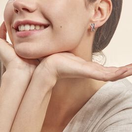 Boucles D'oreilles Puces Julianne Or Blanc Diamant - Clous d'oreilles Femme | Histoire d’Or