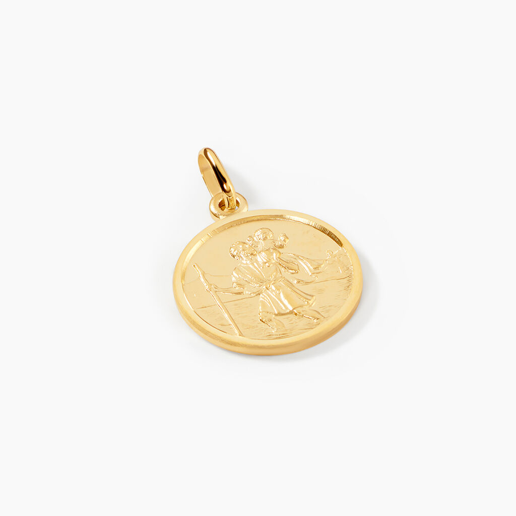 Pendentif Saint Christophe Or Jaune - Pendentifs Bapt&ecirc;me Famille | Histoire d&rsquo;Or