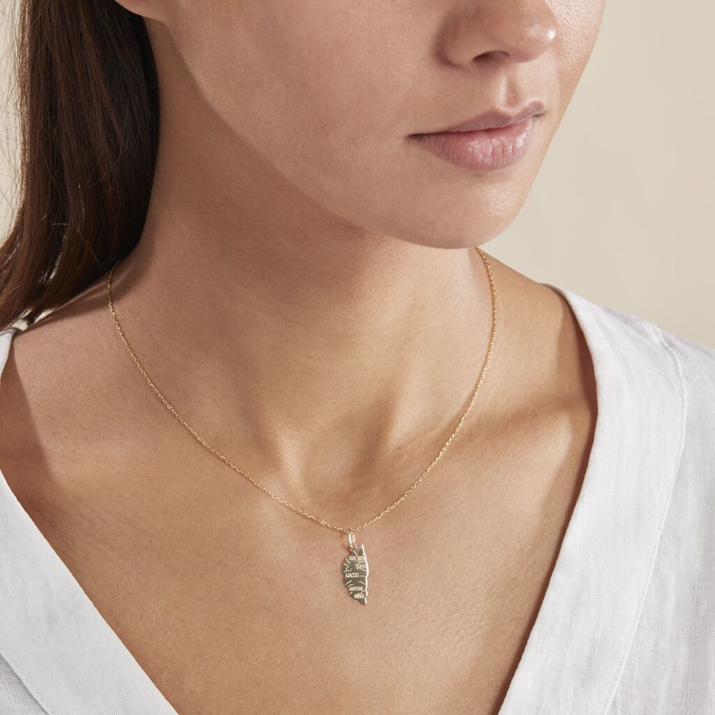 Pendentif Gaietana Corse Or Jaune - Pendentifs Famille | Histoire d’Or