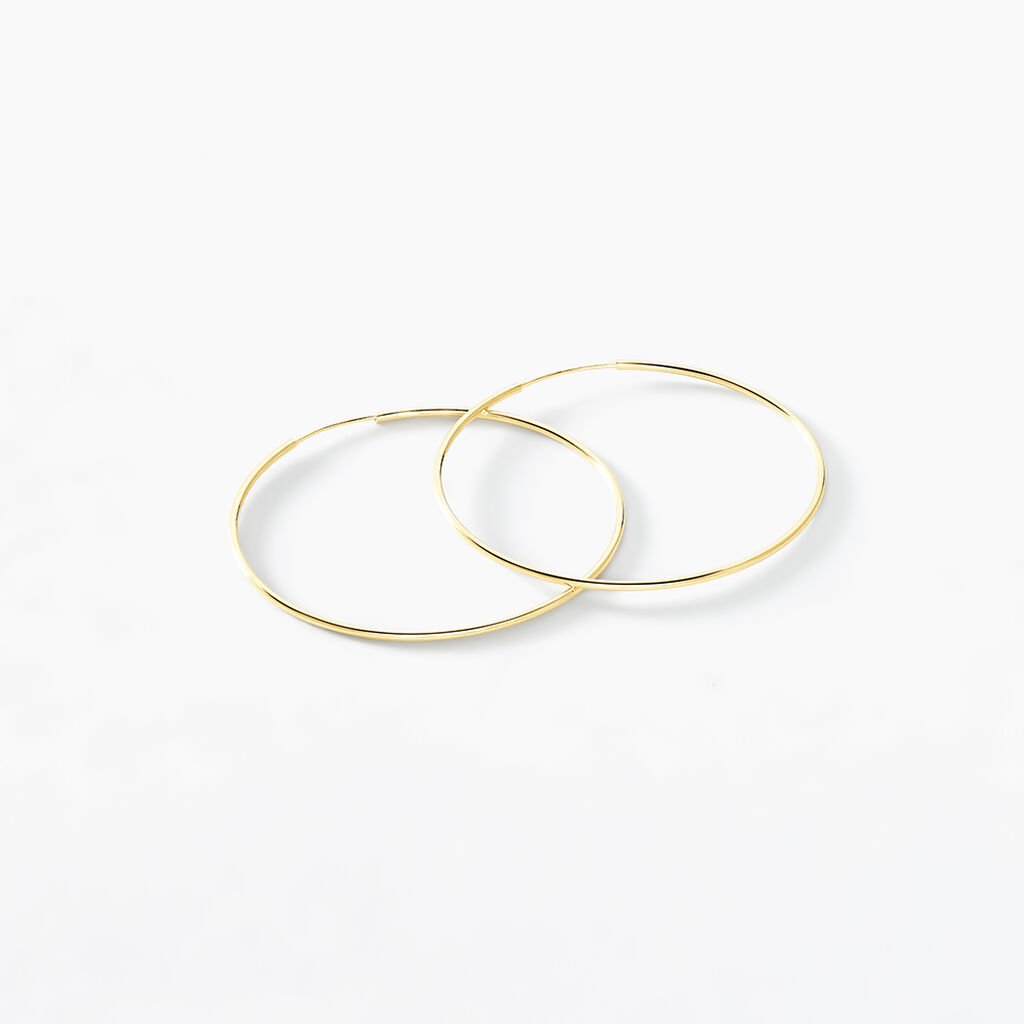 Créoles Muses Or Jaune - Boucles d'oreilles créoles Femme | Histoire d’Or