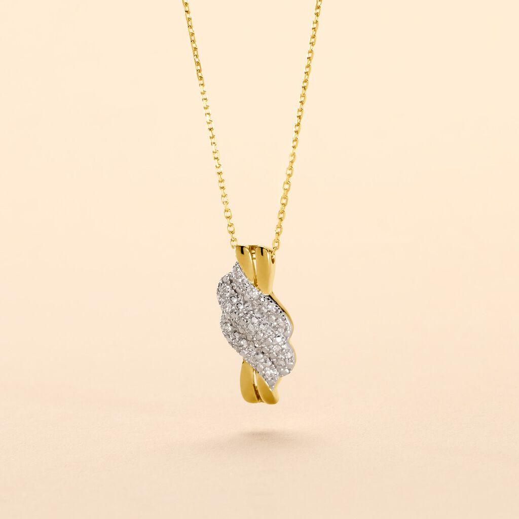 Collier Or Jaune Ricoria Diamants - Colliers Femme | Histoire d’Or