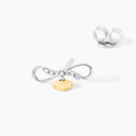 Boucles D'oreilles Puces Or Jaune et Argent Blanc - Clous d'oreilles Femme | Histoire d&rsquo;Or