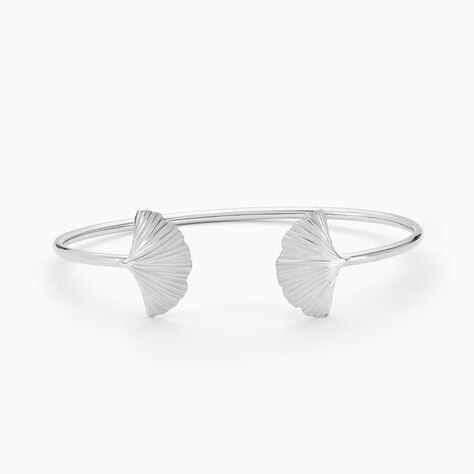 Bracelet Jonc Sahana Argent Blanc - Bracelets joncs Femme | Histoire d’Or