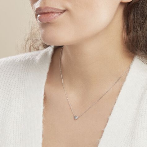 Collier Natacha Argent Blanc Oxyde De Zirconium - Colliers fantaisie Femme | Histoire d’Or