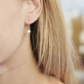 Créoles Alone Rondes Or Jaune Perle De Culture - Boucles d'oreilles créoles Femme | Histoire d’Or
