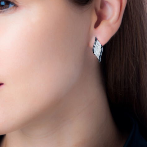 Boucles D'oreilles Pendantes Averill Argent Blanc Oxyde De Zirconium - Boucles d'oreilles pendantes Femme | Histoire d’Or