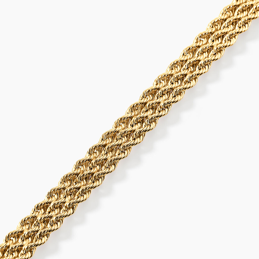 Bracelet Jerry Maille Corde 3 Rangs Or Jaune - Bracelets chaîne Femme | Histoire d’Or