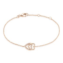 Bracelet Ottavia Argent Rose Oxyde De Zirconium - Bracelets Coeur Femme | Histoire d’Or