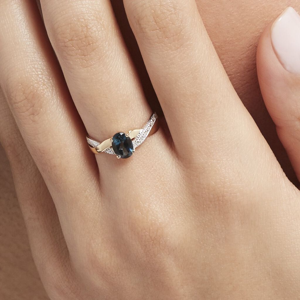 Bague Or Jaune Candice Topaze - Bagues solitaires Femme | Histoire d’Or
