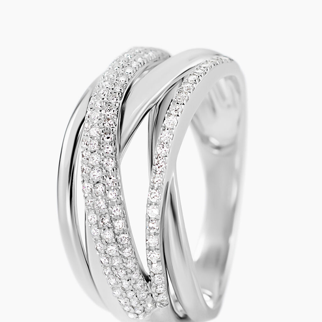 Bague Elodea Or Blanc Diamant - Bagues avec pierre Femme | Histoire d&rsquo;Or