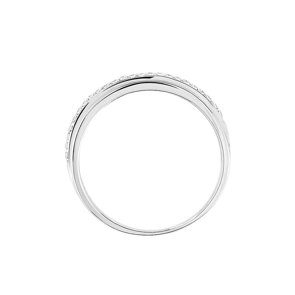 Bague Morrigan Or Blanc Oxyde De Zirconium - Bagues avec pierre Femme | Histoire d&rsquo;Or