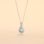 Collier Dalil Or Blanc Topaze Oxyde - Colliers Femme | Histoire d&rsquo;Or