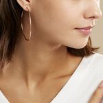 Cr&eacute;oles Argent Rose Olympia - Boucles d'oreilles cr&eacute;oles Femme | Histoire d&rsquo;Or