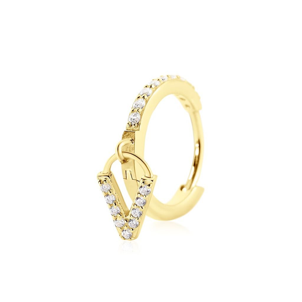 Créole Unitaire Léria Or Jaune Oxydes De Zirconium